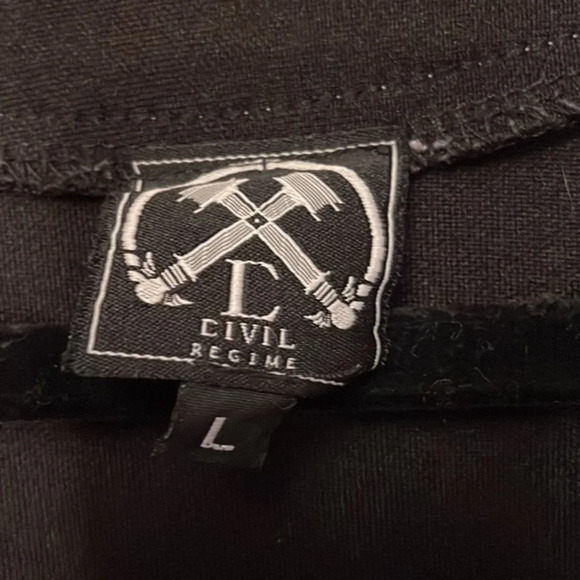 CIVIL Men's Baseball Jersey 86 Lohan Regime Short Sleeve V Neck Button Up Large - Picture 5 of 6